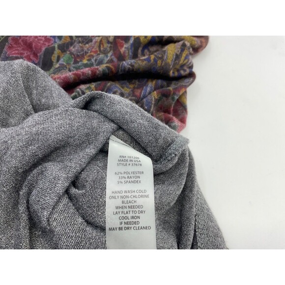 Soft Surroundings muted multi color Floral signature soft Knit Tunic Top PL - Picture 6 of 10